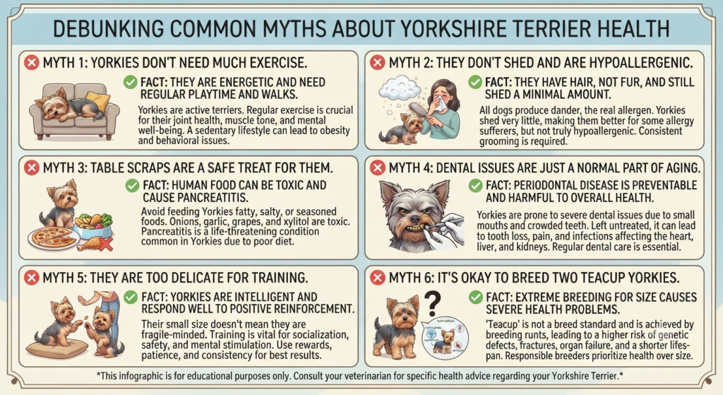 What Do Yorkies Usually Die From? Senior Yorkshire Terrier illustrating common health concerns and the importance of preventive veterinary care.