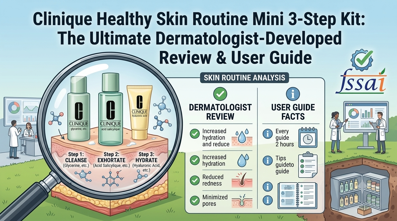 Clinique Healthy Skin Routine Mini 3-Step Kit featuring cleanser, exfoliation, moisturizer, skincare steps, and daily skin care.