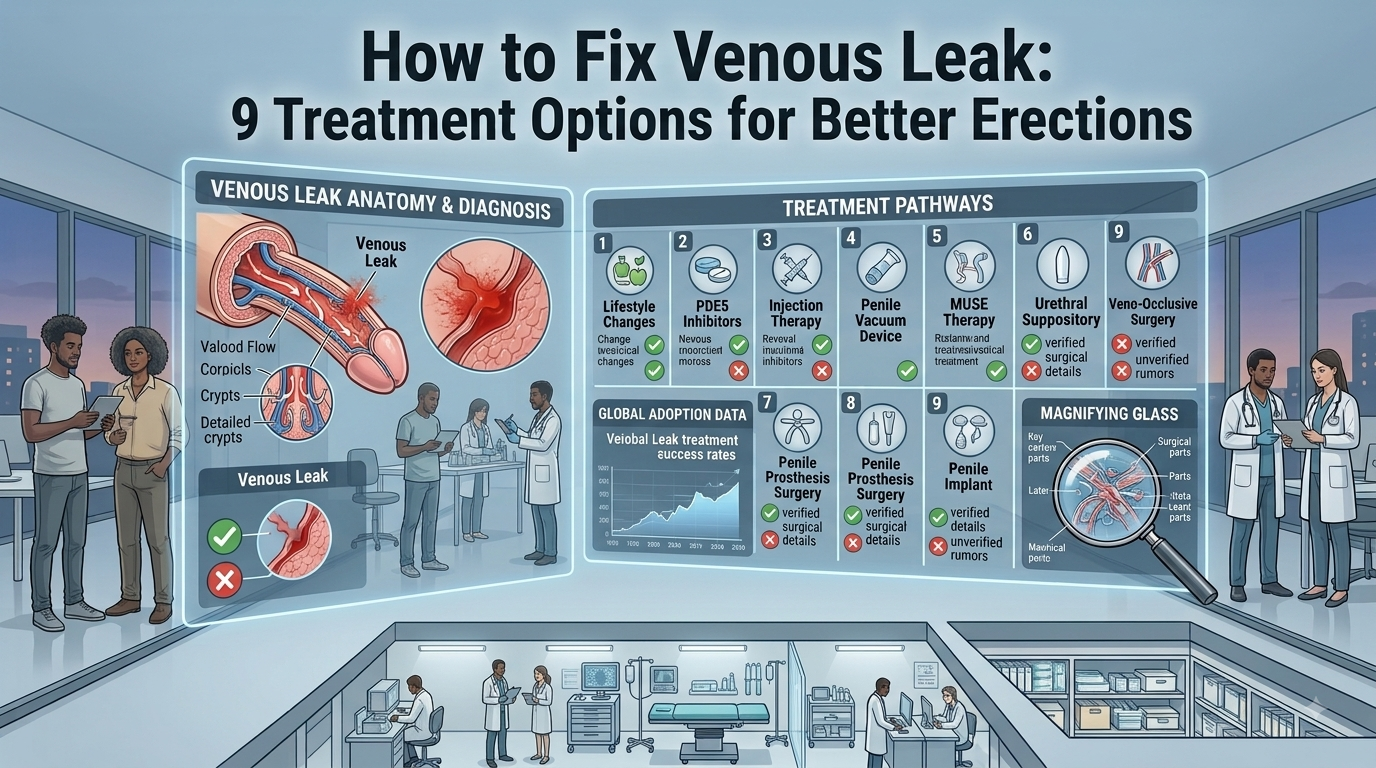 How to Fix Venous Leak: 9 Treatment Options for Better Erections