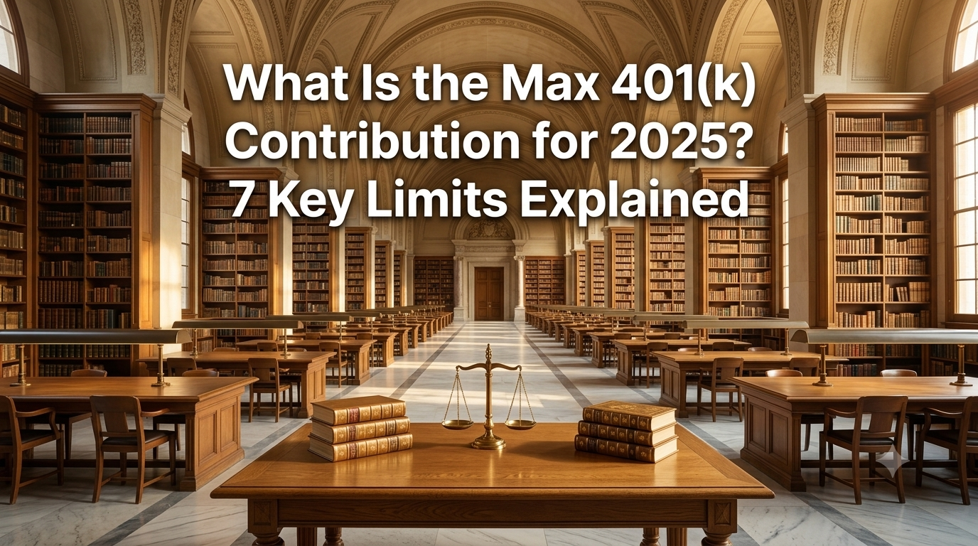 What Is The Max 401k Contribution for 2025? featuring IRS limits, employee contributions, catch-up contributions, employer matching, and retirement savings.