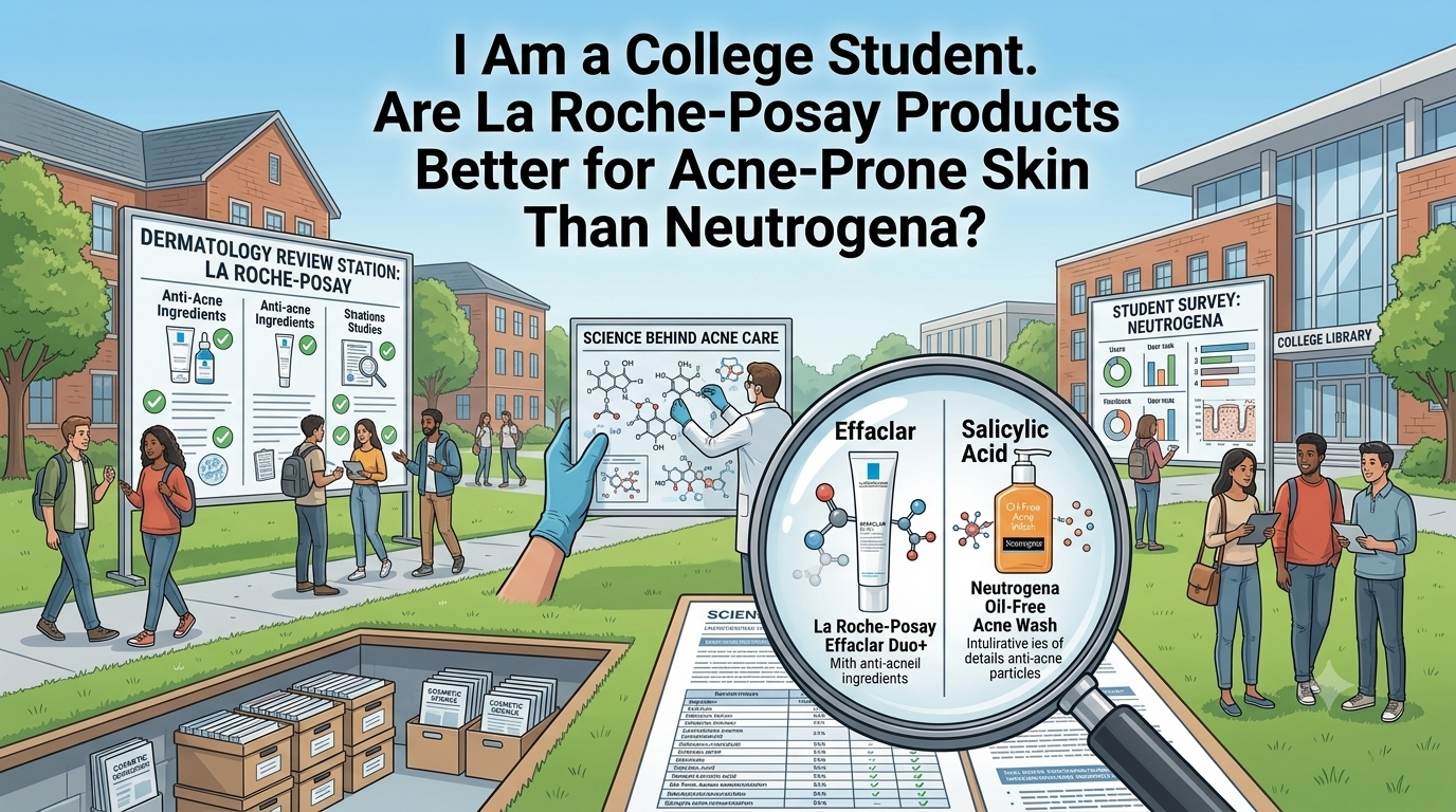 I Am a College Student. Are La Roche-Posay Products Better for Acne-Prone Skin Than Neutrogena?
