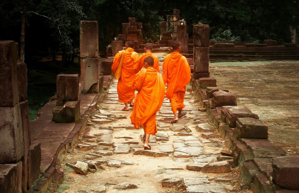 Why Are Monks Walking for Peace? covering Buddhist traditions, walking meditation, compassion, nonviolence, social awareness, and peaceful activism.